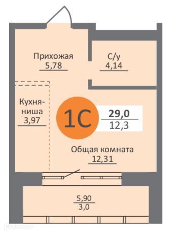 квартира г Новосибирск ул Московская 75 городской округ Новосибирск фото 1