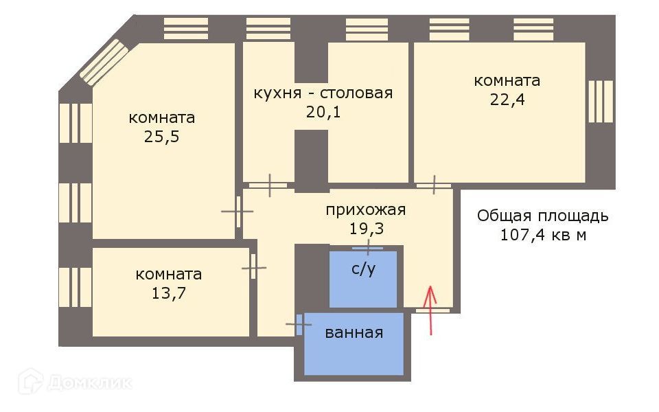 квартира г Санкт-Петербург ул Подольская 50 Адмиралтейский район фото 5