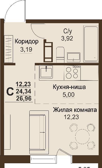 квартира р-н Сосновский п Пригородный ЖК «Шишкин» Кременкульское с/пос фото 1