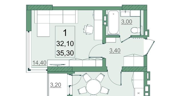 квартира р-н Кировский 10-й микрорайон Солнечный 2 жилрайон фото