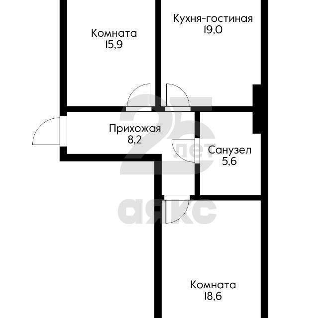 квартира г Краснодар ул им. Марины Цветаевой 15 муниципальное образование Краснодар фото 9