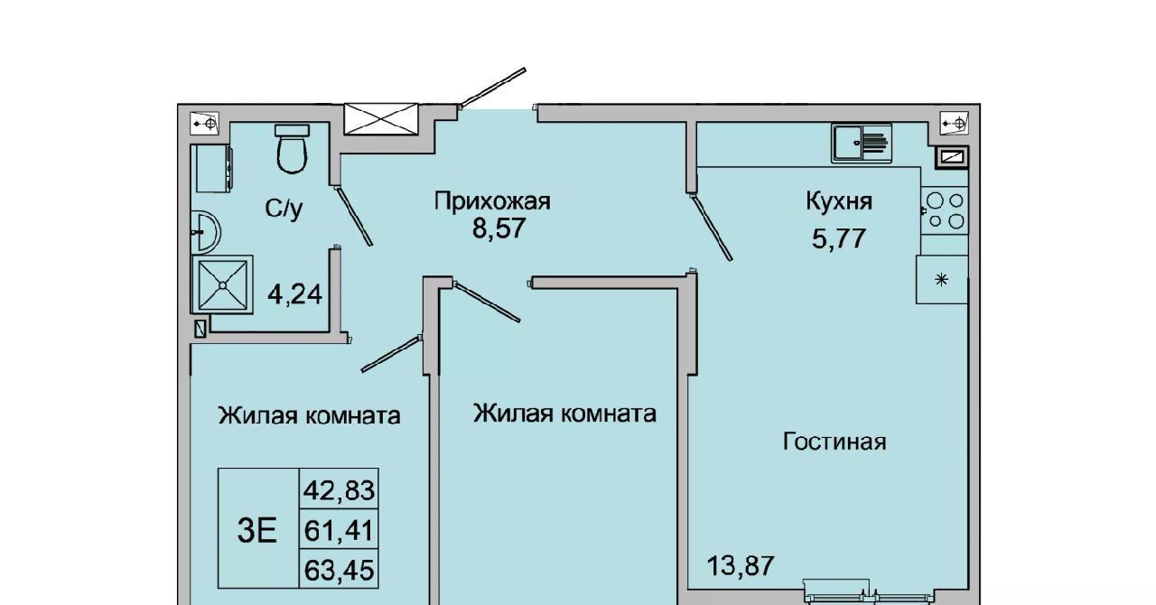 квартира г Батайск ул Булгакова 11 фото 1