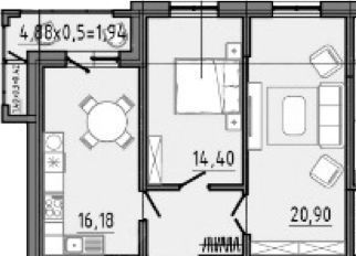 квартира г Краснодар п Горхутор р-н Прикубанский фото 1