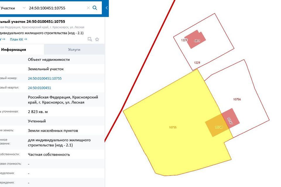 земля г Красноярск ул Лесная 154б городской округ Красноярск фото 1