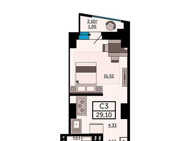 р-н Кировский дом 157в/83с 3 фото