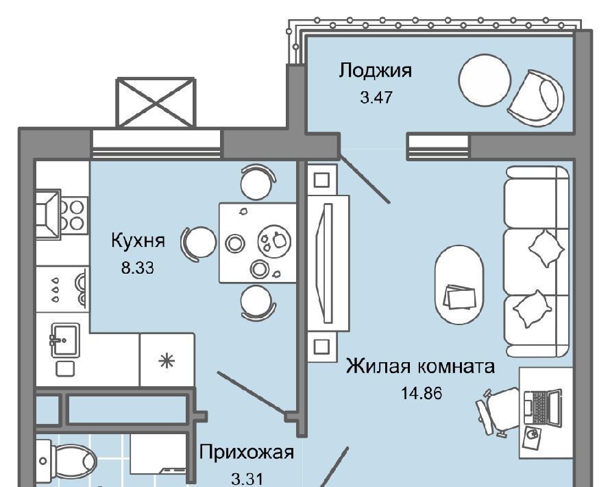 квартира г Ульяновск р-н Заволжский Новый Город ЖК Юлла 10-й кв-л фото 1