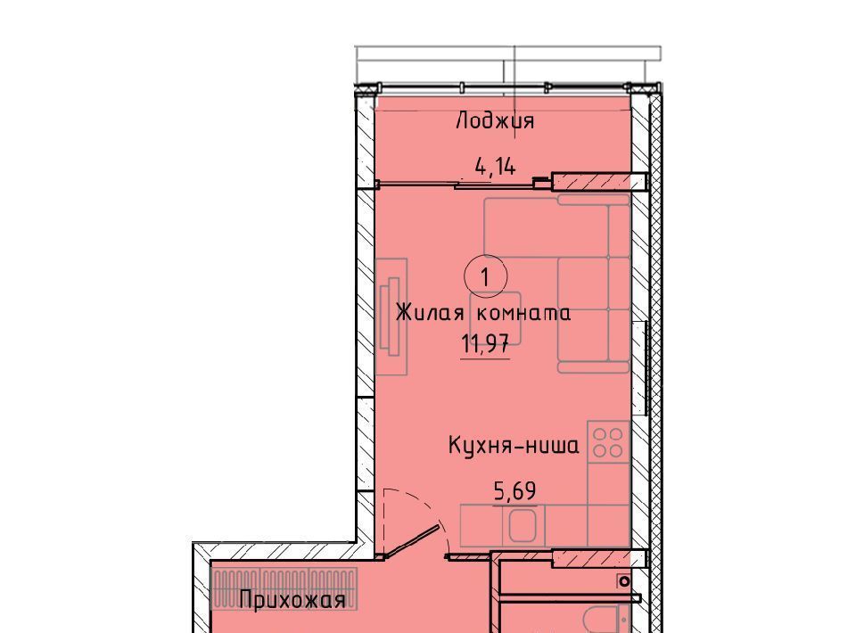 квартира г Екатеринбург Чкаловская ул Машинная 1в/2 фото 1