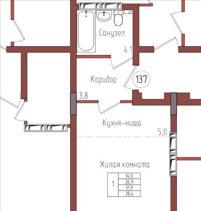 квартира г Калининград р-н Центральный ул Дубовая аллея фото 1