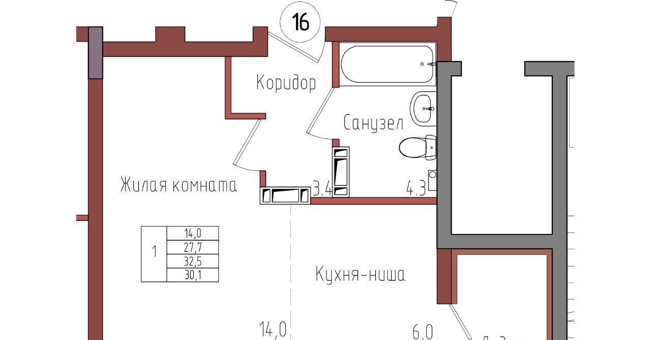 квартира г Калининград р-н Центральный ул Дубовая аллея фото 1