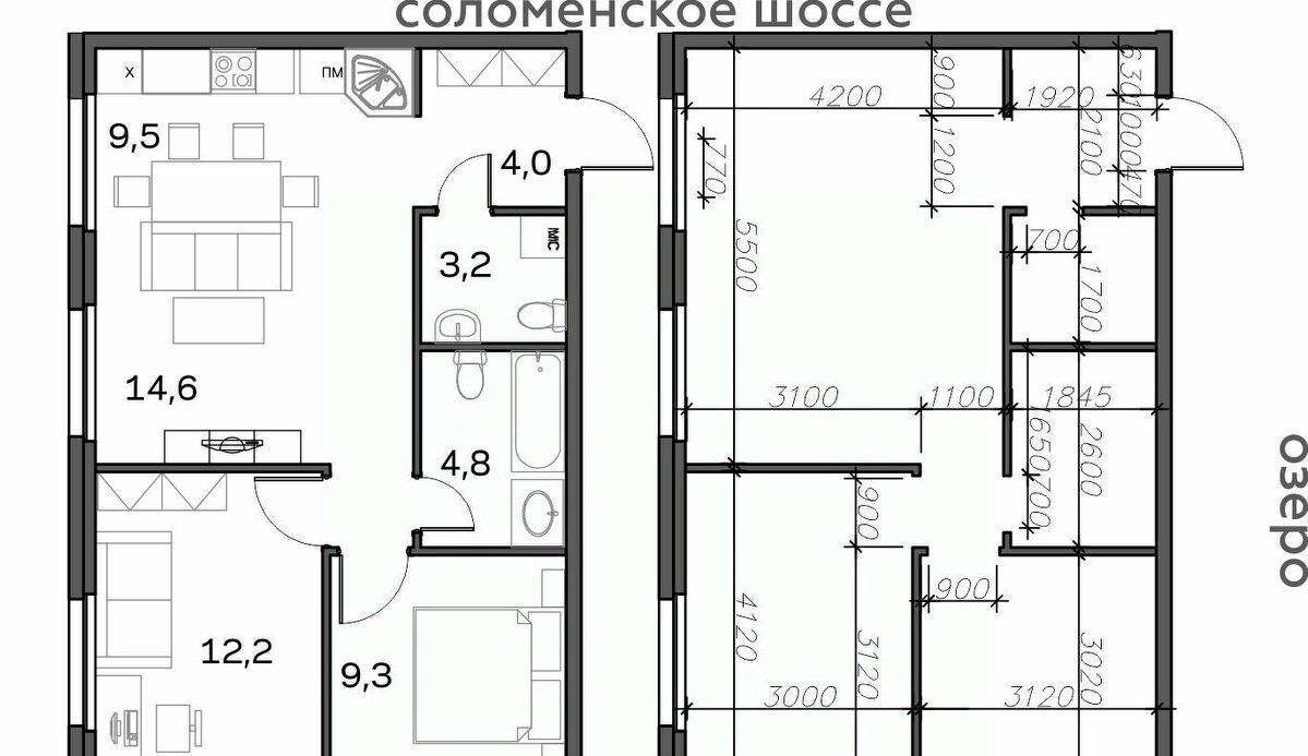 квартира г Петрозаводск р-н мкр Талоярви Вороний Наволок тер., Район Северная промзона фото 1