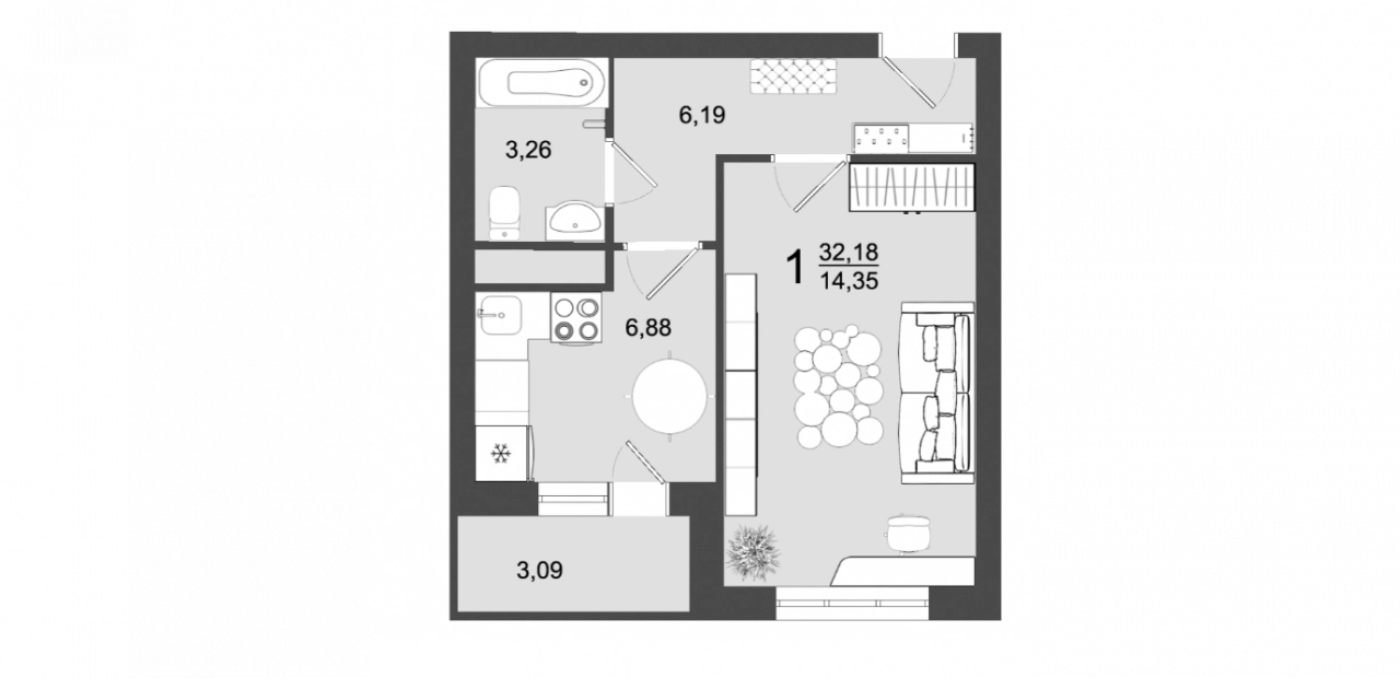 квартира г Клин 2к 4 фото 3