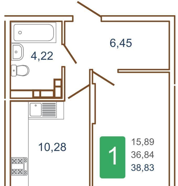 квартира г Краснодар р-н Прикубанский ул им. Кирилла Россинского 3/2к 1 фото 1