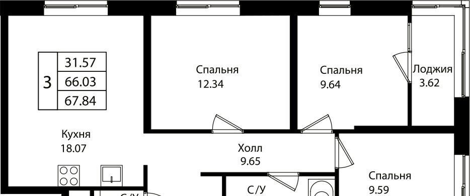 квартира г Краснодар р-н Карасунский микрорайон Хлопчато-бумажный Комбинат фото 1