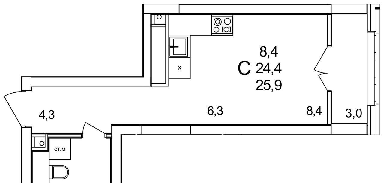 квартира р-н Кстовский д Анкудиновка ул Русская 12 фото 2