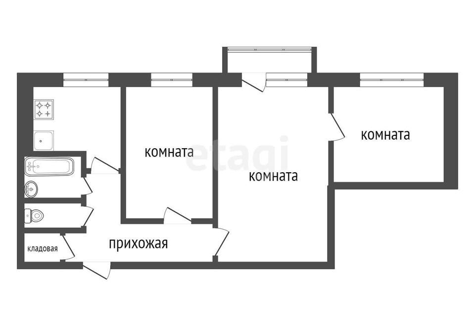 квартира г Красноярск ул 60 лет Октября 114 городской округ Красноярск фото 8