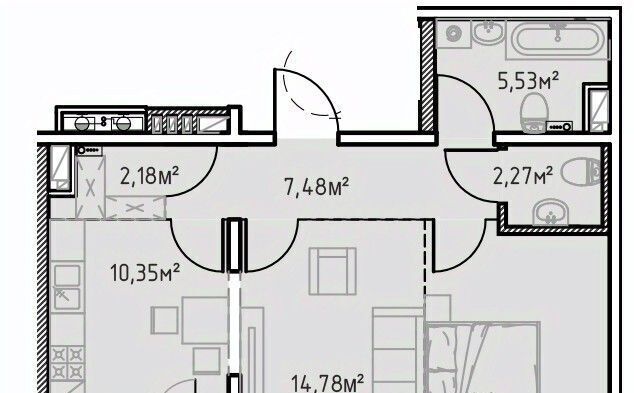 квартира г Иркутск р-н Ленинский Иркутск-2 Зенит жилой комплекс фото 1