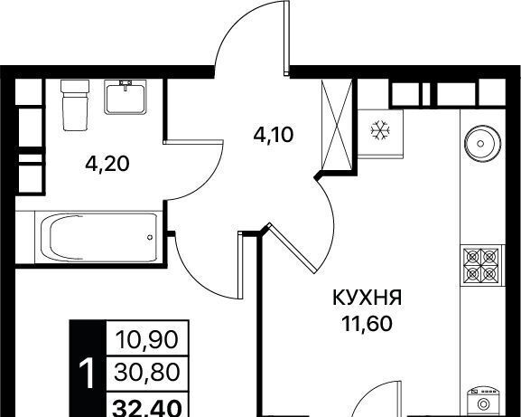 квартира г Ростов-на-Дону р-н Первомайский ЖК «Сияние Квартал на Шолохова» фото 1