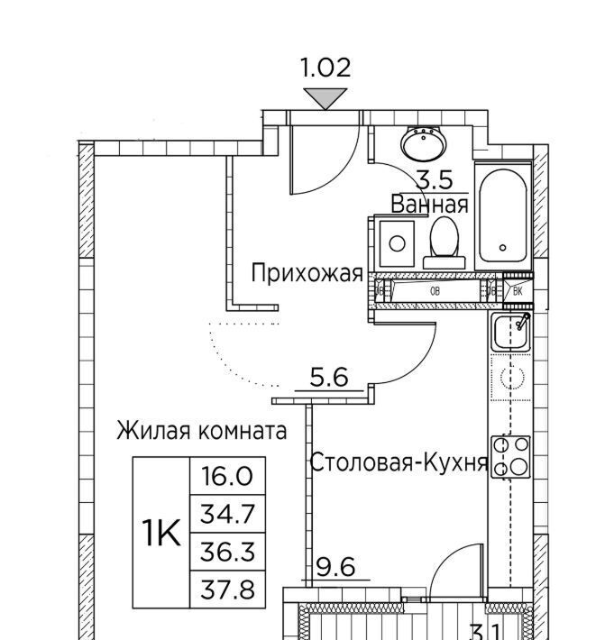 квартира г Владивосток р-н Ленинский ул Расула Гамзатова 7к/2 фото 1