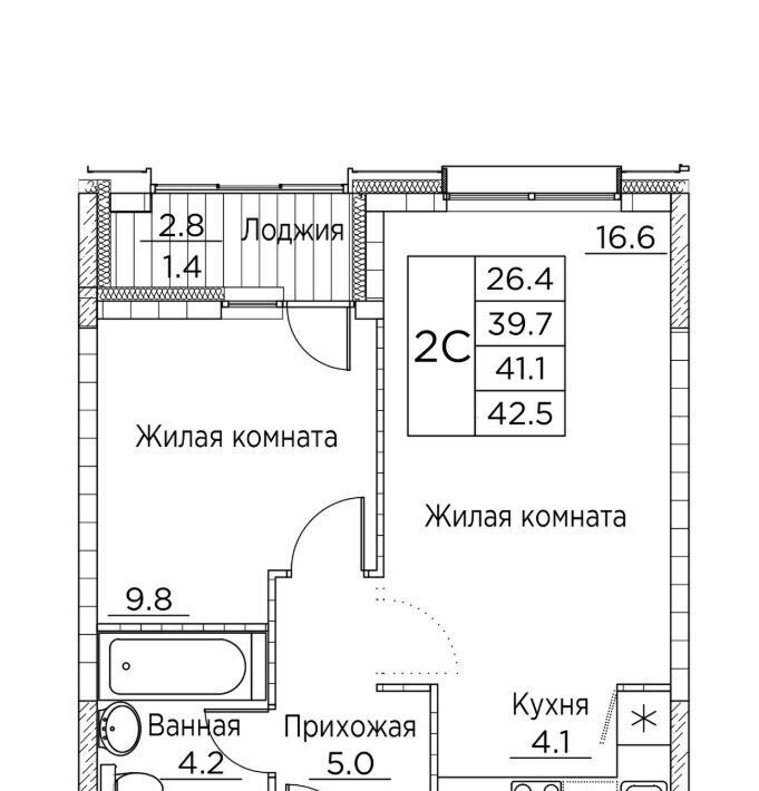 квартира г Владивосток р-н Ленинский ул Расула Гамзатова 7к/2 фото 1