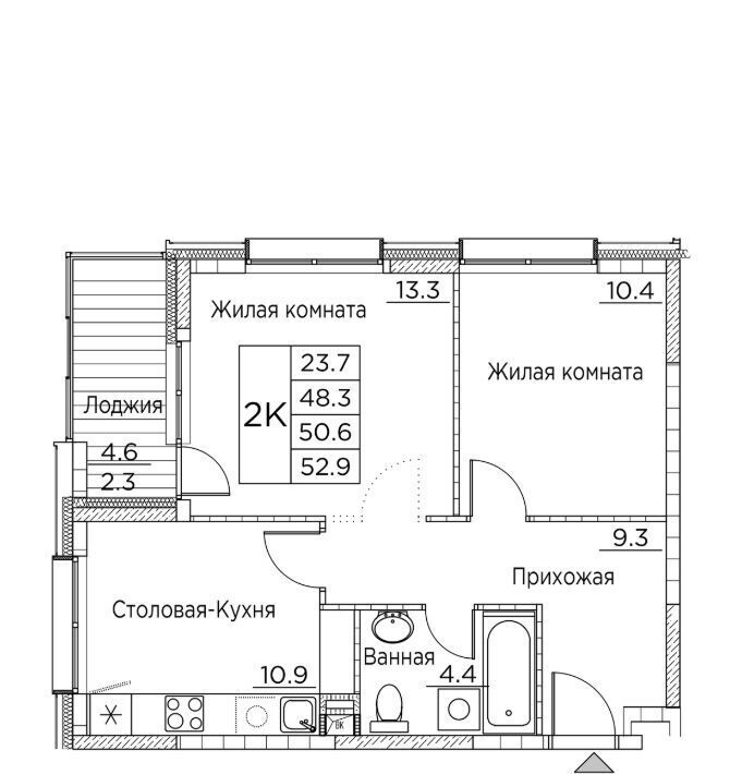 квартира г Владивосток р-н Ленинский ул Расула Гамзатова 7к/2 фото 1