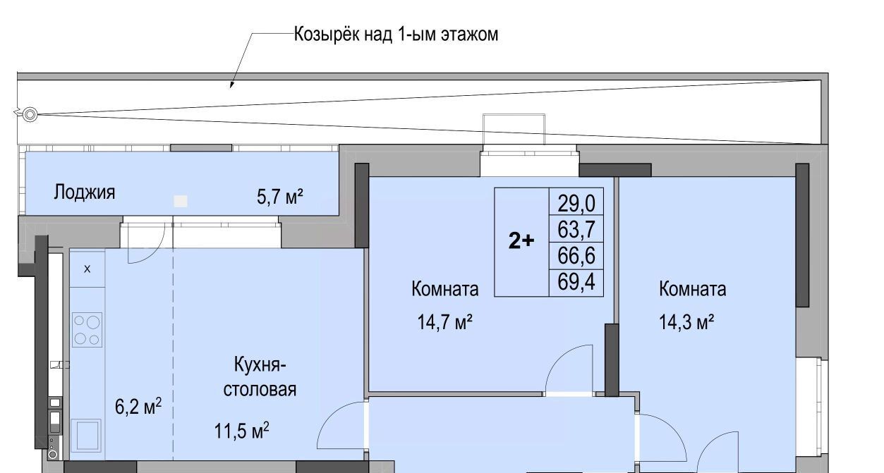 квартира г Ижевск р-н Первомайский Южный ЖК «Дом героев Леонов» жилрайон фото 2