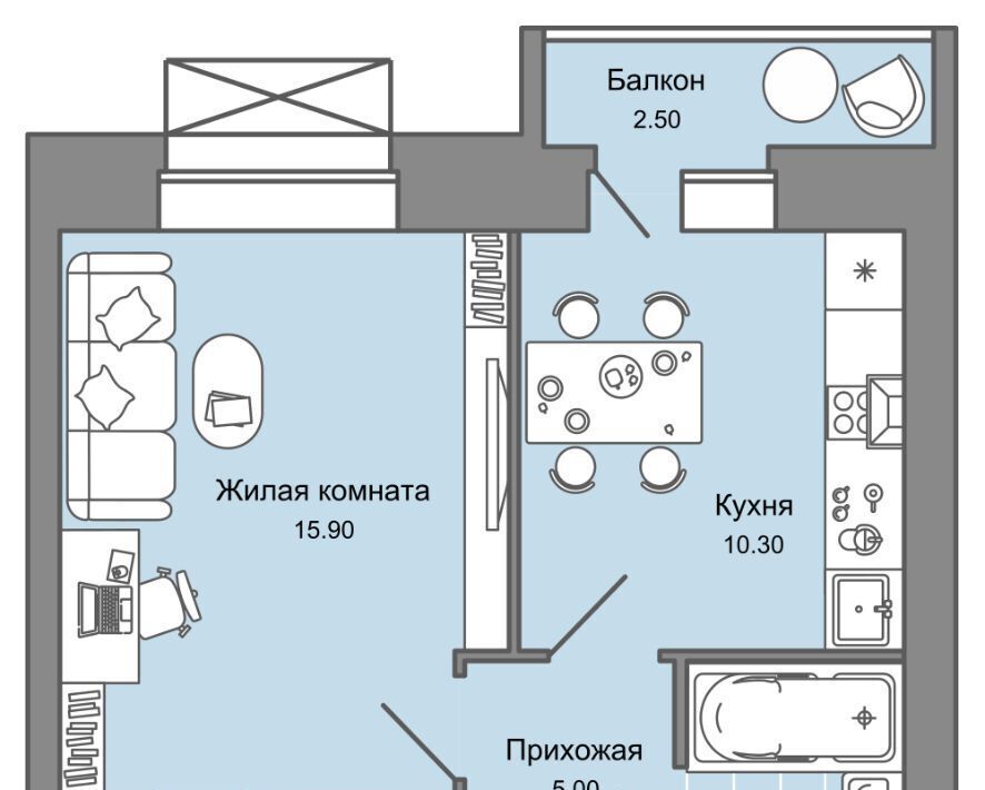 квартира г Пермь р-н Дзержинский ул Дзержинского 31а фото 1