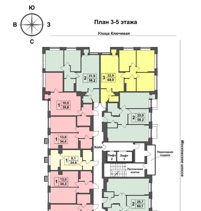 квартира г Тула р-н Зареченский ЖК Авион фото 3