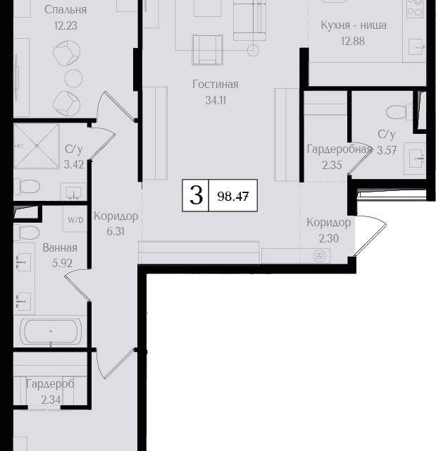 квартира г Москва ул 1-я Бухвостова 12/11к 1 фото 1