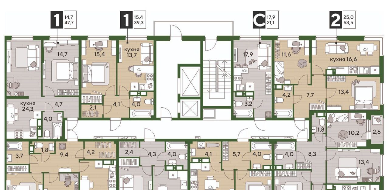 квартира г Краснодар р-н Прикубанский ул им. Анны Ахматовой фото 2