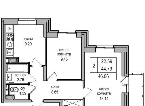 квартира г Санкт-Петербург п Парголово Парнас метро Парнас проезд Толубеевский, 34к 2 фото 1