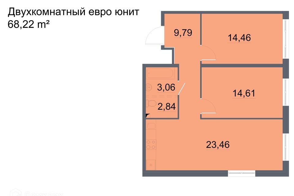 квартира г Санкт-Петербург пр-кт Большевиков 3 Невский район фото 1