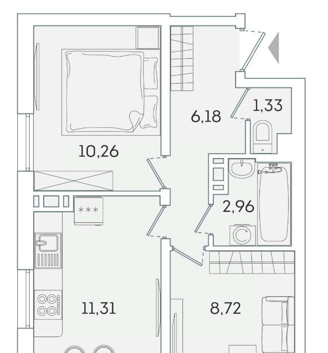 квартира р-н Всеволожский г Мурино ул Графская 6к/4 Девяткино фото 1