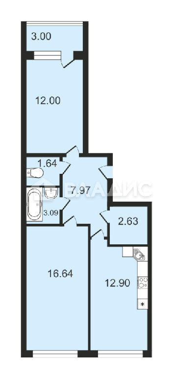 квартира г Москва метро Коммунарка Яворки ул., 1к 5, обл Московская фото 21