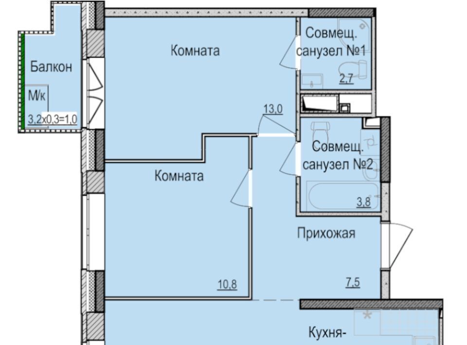 квартира г Ижевск р-н Индустриальный Карлутский ЖК «Скандинавия» 7 жилрайон, 3-й мкр фото 1