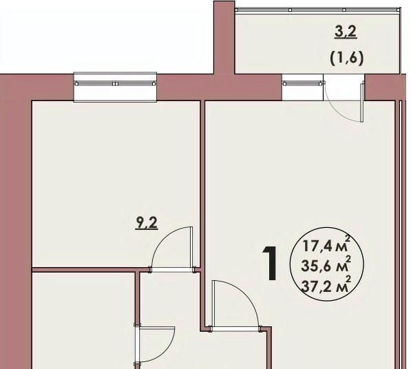 квартира г Волжский 38-й микрорайон ул С.Р. Медведева 41/3 фото 1