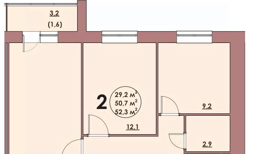 квартира г Волжский 37-й микрорайон ул С.Р. Медведева 41/3 фото 1