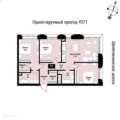 квартира г Москва проезд Шмитовский Центральный административный округ фото 1