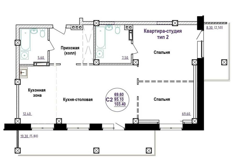 квартира г Томск ул Розы Люксембург 96 Томский район фото 1