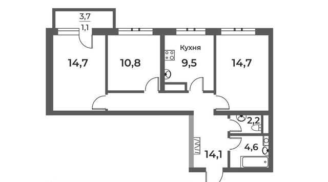 квартира р-н Центральный дом 6 фото