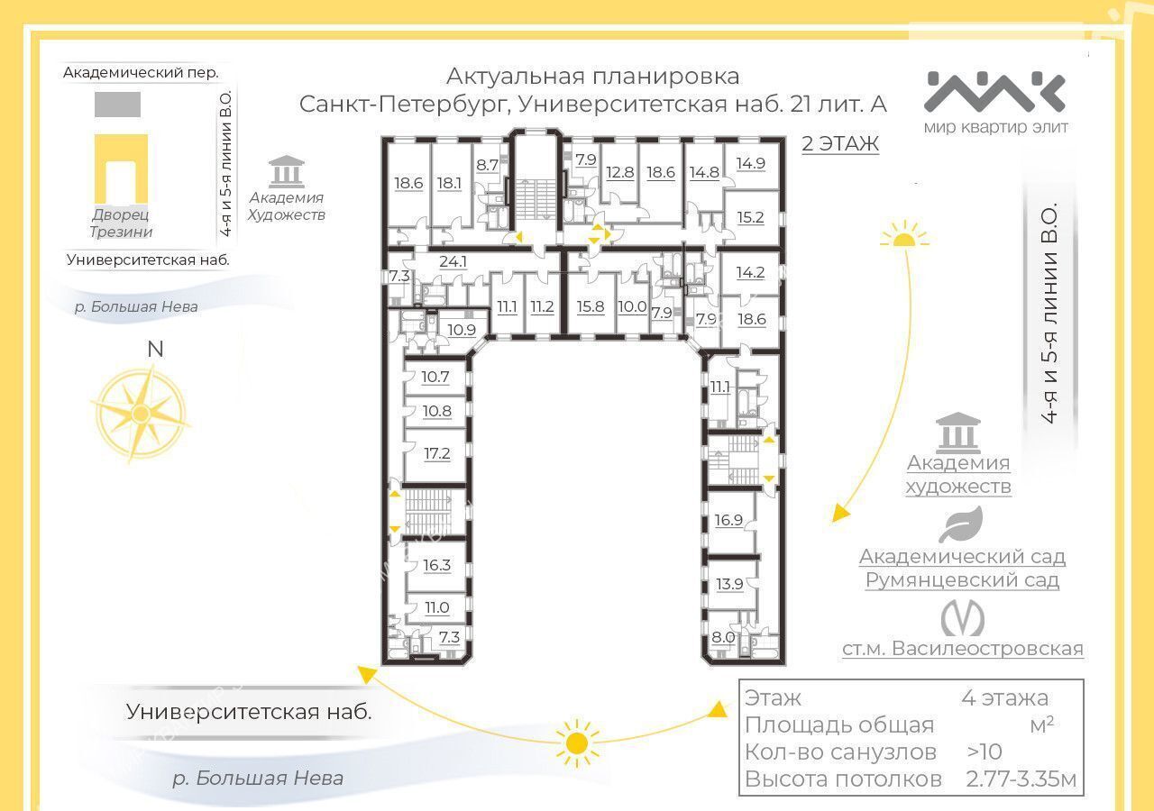 офис г Санкт-Петербург метро Василеостровская наб Университетская 21 фото 5