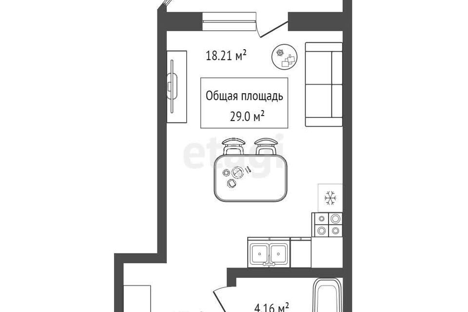 квартира г Новосибирск ул Северная 13 городской округ Новосибирск фото 6