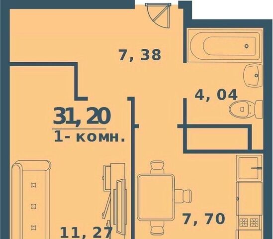 квартира р-н Ленинский ЖК «Юность» фото