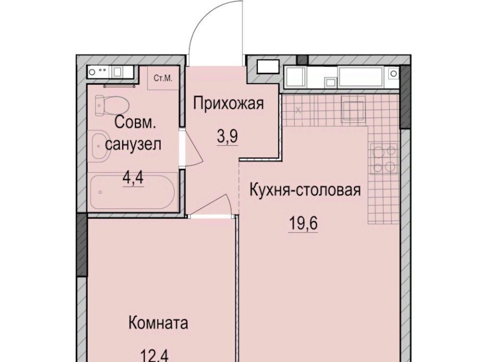 квартира г Казань ЖК «Ферма-2» Проспект Победы, жилмассив фото 1