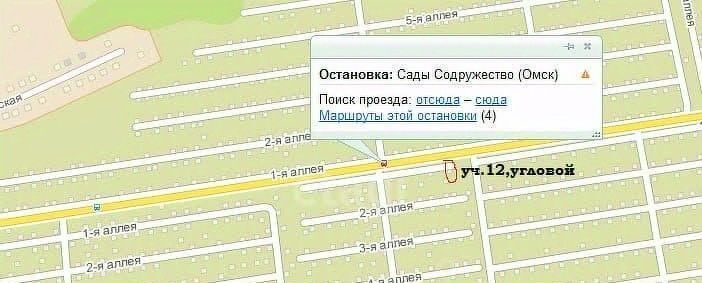 земля г Омск р-н Центральный СОСН Содружество тер. фото 1