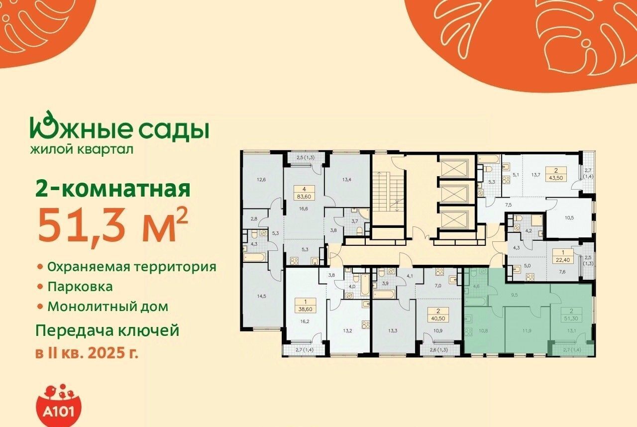 квартира г Москва метро Бунинская аллея ЖК «Южные сады» фото 2