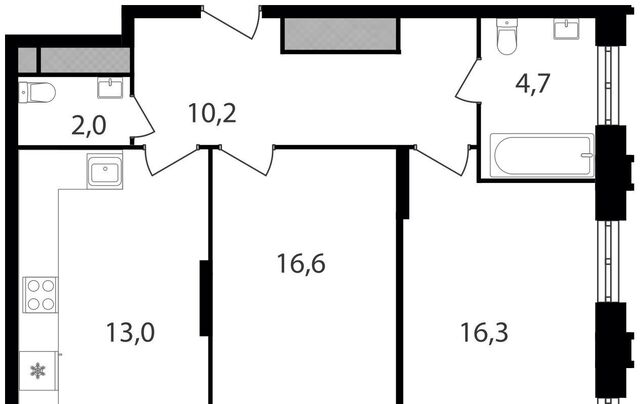 квартира метро Аннино 1/1 фото