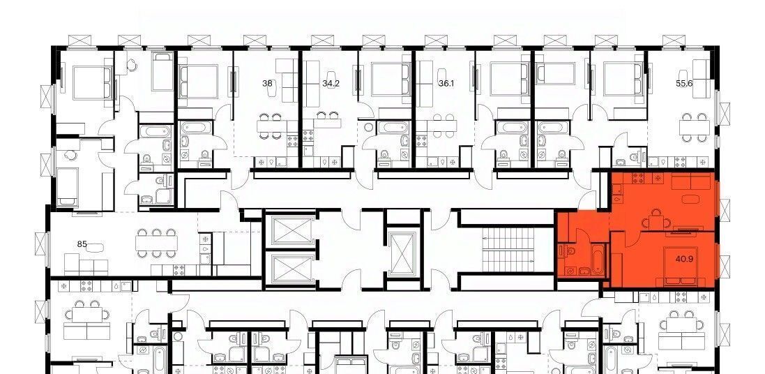 квартира г Мытищи Ярославский квартал жилой комплекс, 1. 1, Медведково фото 2