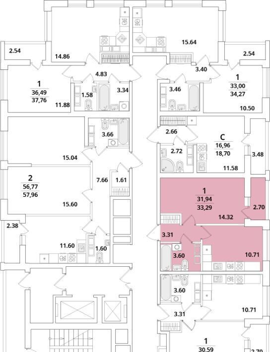 квартира г Санкт-Петербург метро Московская ул Кубинская 82к/3 фото 2