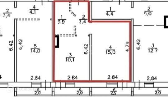 квартира г Тверь ул Новочеркасская 50 Калининский район фото 6