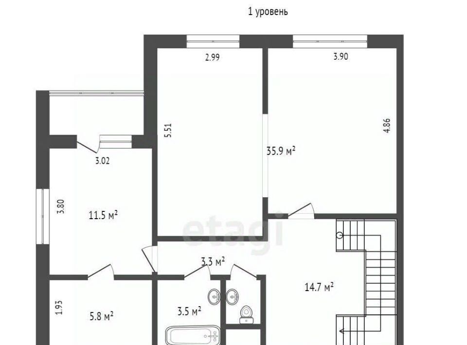 квартира г Новый Уренгой мкр Оптимистов 2/2 фото 40